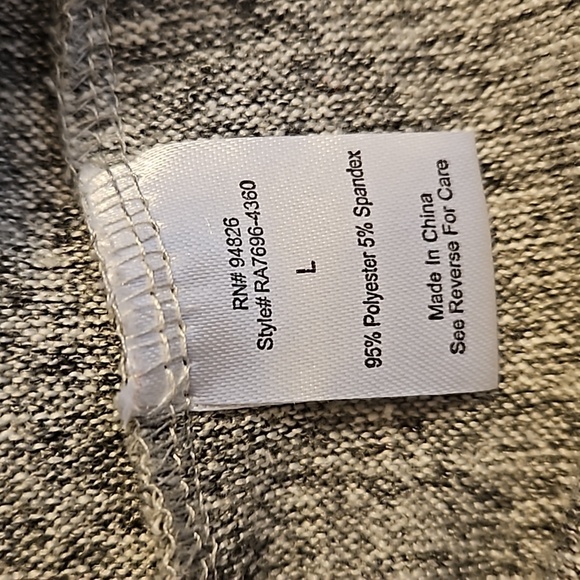 Soft Gray Sweater with Kangaroo Pocket and Zip Neckline - Picture 7 of 8